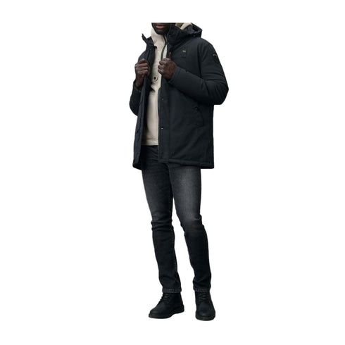 Blauer Parka corto Parka Uomo Chester con cappuccio Nero A24 - BLAUERBLUK03035005553 - 999 - M - Francavilla Moda